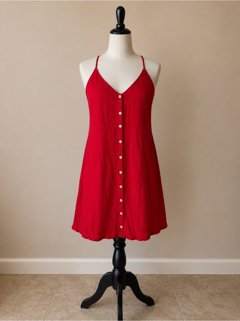 ❤️ Ecoté Red Button Front Mini Dress | Size Small
